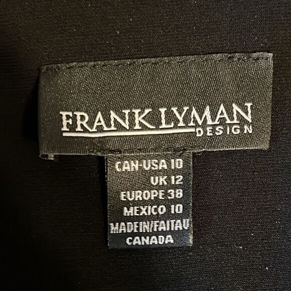 Frank Lyman Black/White Abstract Design Zip Up Blazer Jacket Size 10‎ - Picture 10 of 10